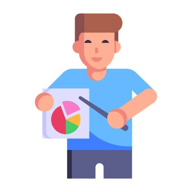 İş Eğitimi çizgi filmi, vektör illüstrasyonu