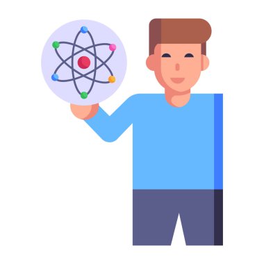 Bilim çizgi filmi, vektör illüstrasyonu