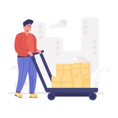 Palet karikatürü, vektör illüstrasyonu