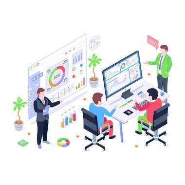 muhasebe yazılımı vektör illüstrasyonu