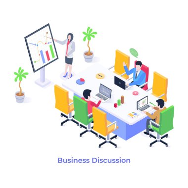iş tartışma vektörü illüstrasyonu