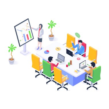 iş tartışma vektörü illüstrasyonu