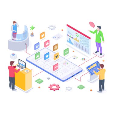 yazılım tasarımı konsept vektör çizimi