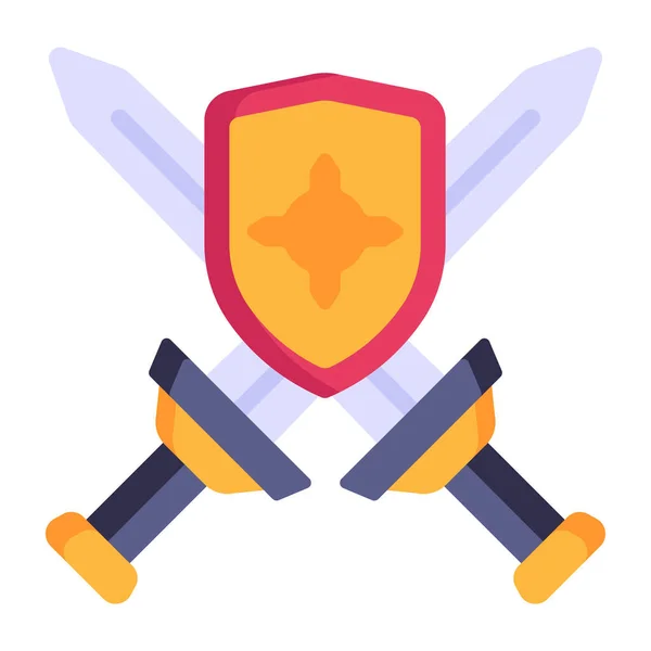 Crossed swords vector flat icon. Isolated swords emoji illustration Stock  Vector