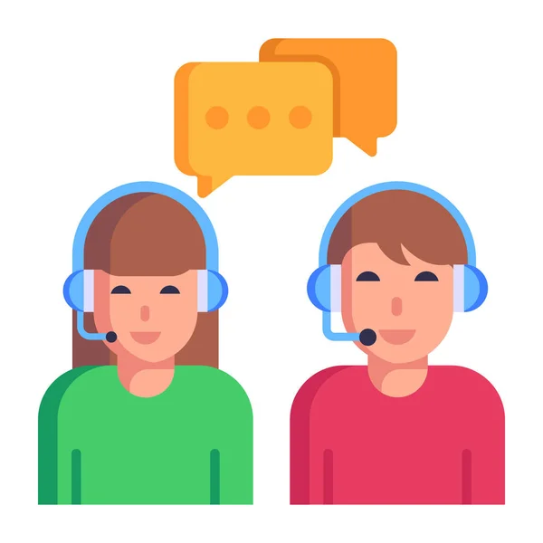 Call Center Operators Vector Illustration Graphic Design — Vetor de Stock