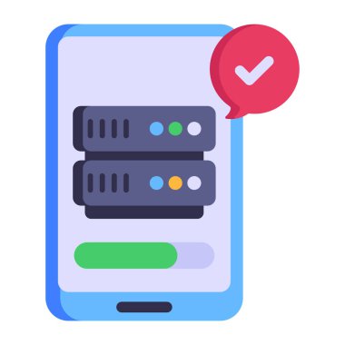 veritabanı. Web simgesi basit illüstrasyon