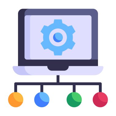 Ağ Ayarlama karikatürü, vektör illüstrasyonu