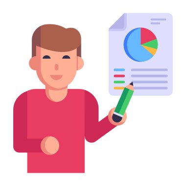 bir iş grafiğinin düz tasarım düzeni  