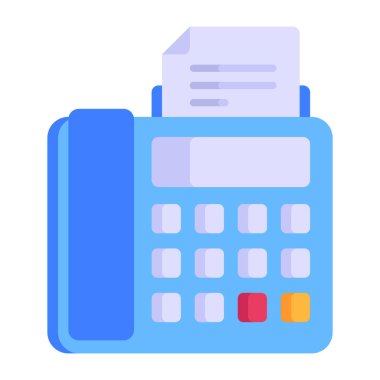 faks. Web simgesi basit illüstrasyon