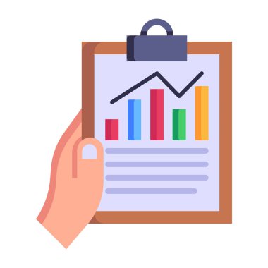 iş grafiği simgesi, vektör illüstrasyonu