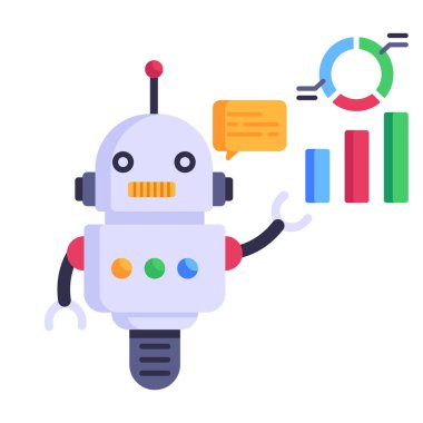 Robot simgesi, vektör çizimi