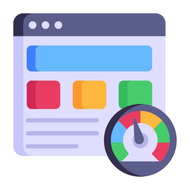 Web sitesi Speed karikatürü, vektör illüstrasyonu