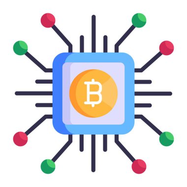 bitcoin. Web simgesi basit illüstrasyon