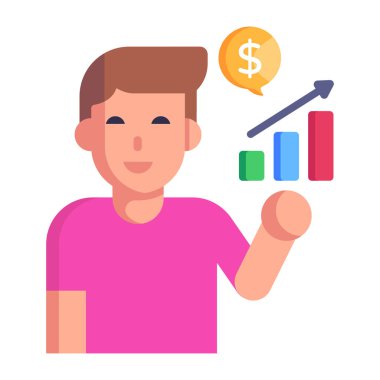 Satış karikatürünü çoğalt, vektör illüstrasyonu