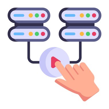 Veri Yükleyici karikatür, vektör illüstrasyonu