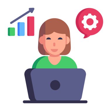 İş Yöneticisi karikatürü, vektör illüstrasyonu