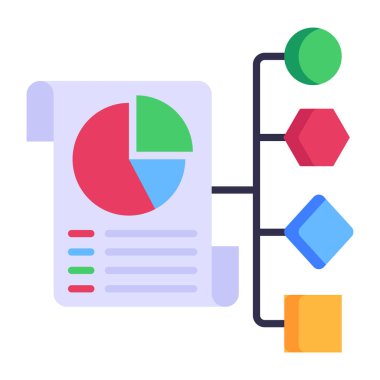 Analizler. Web simgesi basit illüstrasyon 