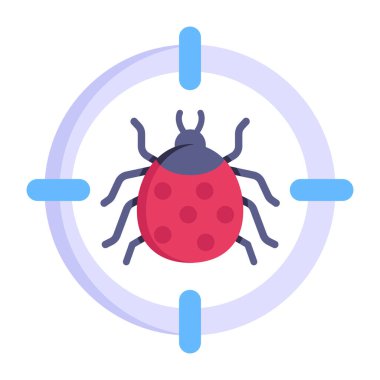 Böcek. Web simgesi basit illüstrasyon