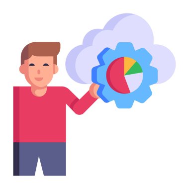 Bulut hesaplama. Ağ simgesi. vektör illüstrasyonu