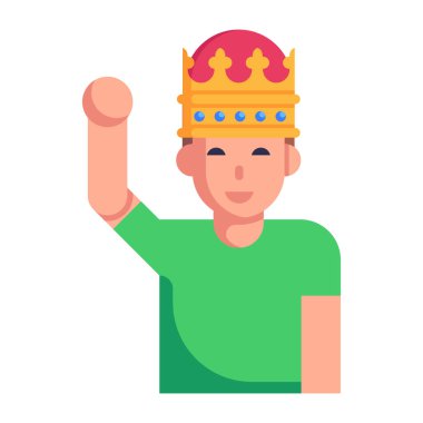 Kendine Saygı karikatürü, vektör çizimi