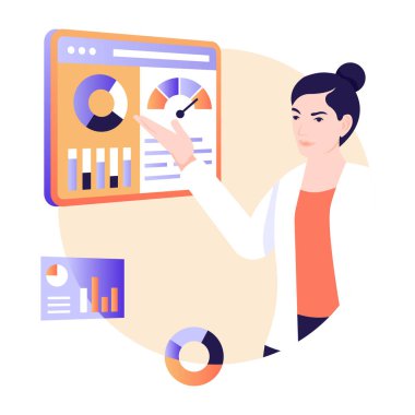 Analizler. Web simgesi basit illüstrasyon 