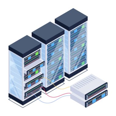 Veri merkezi. Web simgesi 