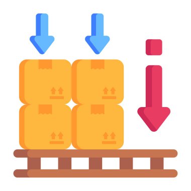 Teslimat. Web simgesi basit illüstrasyon