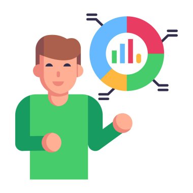 Analizler. Web simgesi basit illüstrasyon 