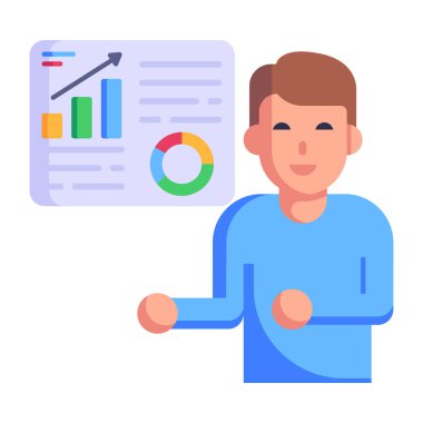 Analizler. Web simgesi basit illüstrasyon 