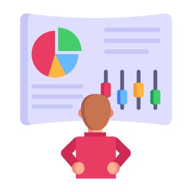 Analizler. Web simgesi basit illüstrasyon 