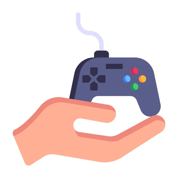 Game Controller Joystick Hand Vector Illustration Design — Stockvektor