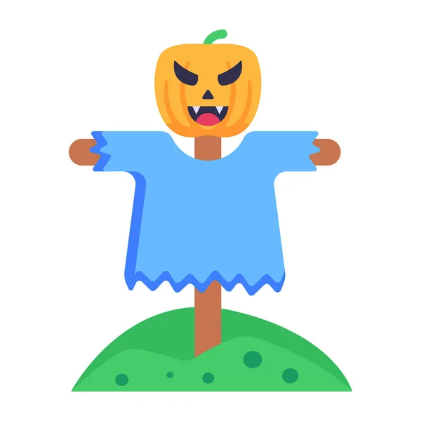 Halloween Scarecrow Icon Vector Illustration Design — Stock vektor