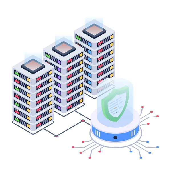 sunucu odası simgesi, veritabanı konsepti, vektör illüstrasyon tasarımı