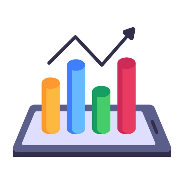 Business Graph Vector Illustration — Stockový vektor