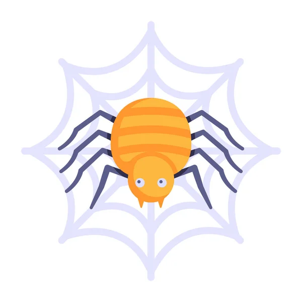 Halloween Spider Web Icon Vector Illustration Design — Stock vektor