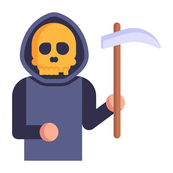 Halloween Death Icon Vector Illustration — Stock Vector
