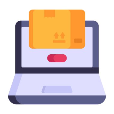 Teslimat. Web simgesi basit illüstrasyon