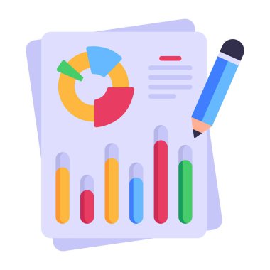 Analizler. Web simgesi basit illüstrasyon 