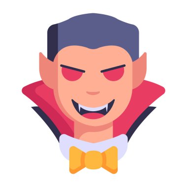 Papyon vektör illüstrasyonlu vampir simgesi