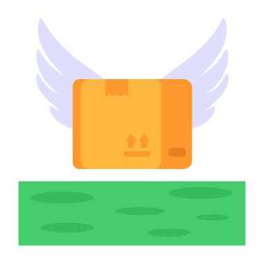 Teslimat. Web simgesi basit illüstrasyon