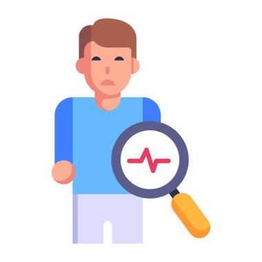 Büyüteç vektör çizimine sahip doktor