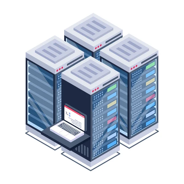 Centro Datos Icono Web — Archivo Imágenes Vectoriales