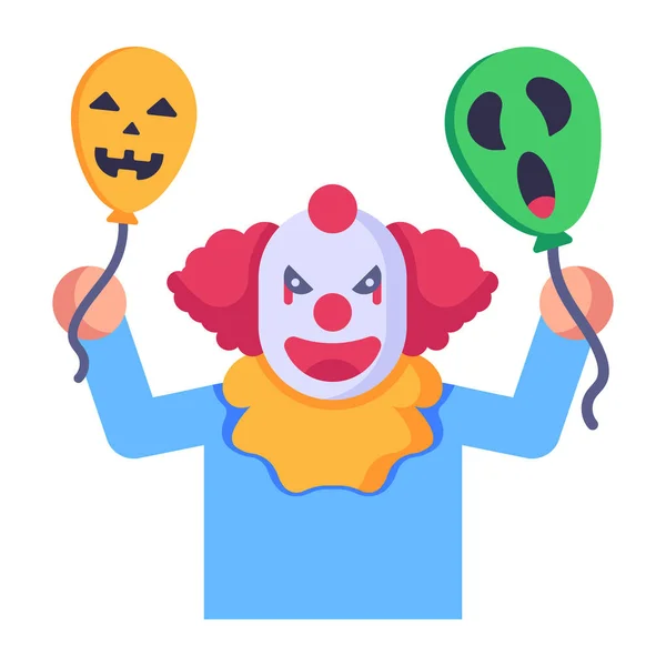 Halloween Icon Clown Vector Illustration Design — Stock Vector