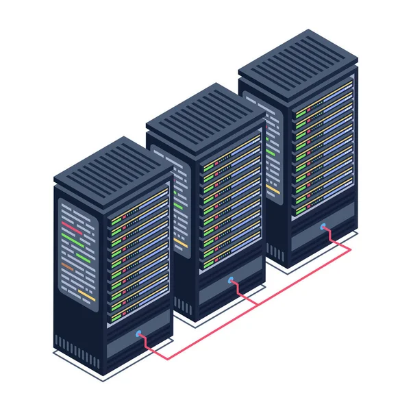 Server Room Icon Database Concept Vector Illustration Design — 스톡 벡터