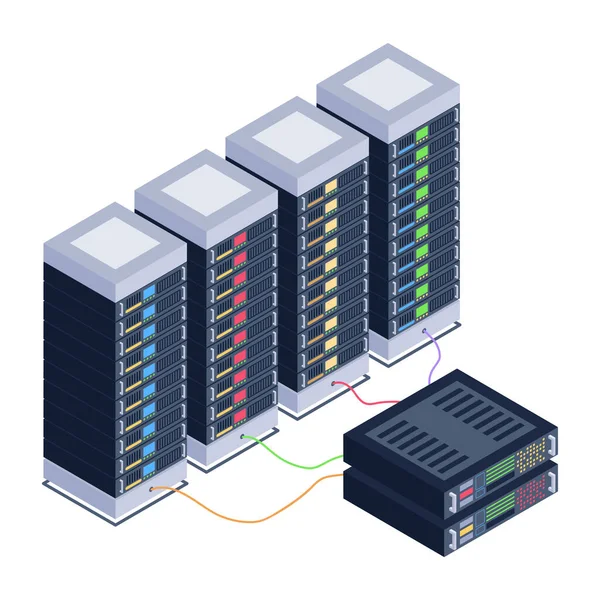 Server Room Icon Database Concept Vector Illustration Design — стоковый вектор