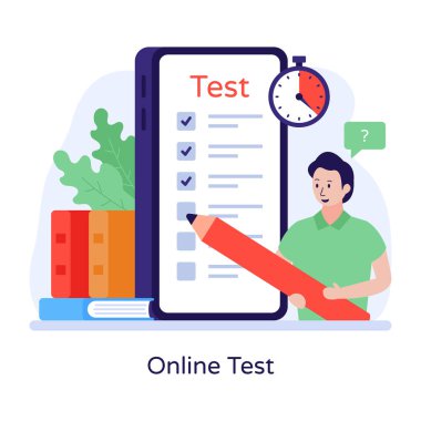 Kitap ve kalem vektör çizimi tasarımı olan öğrenci