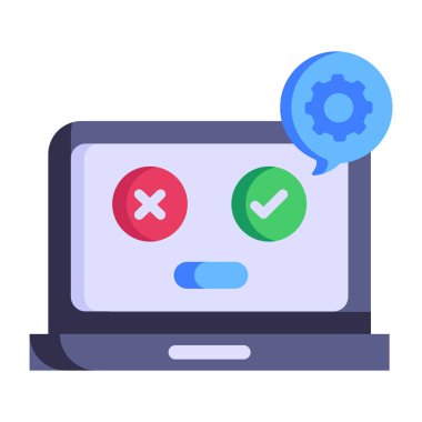 dizüstü bilgisayar ayarları tasarımı, vektör illüstrasyon eps10 grafiği