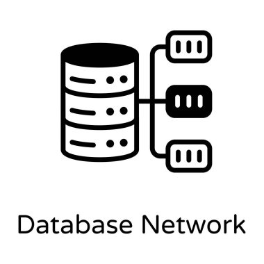veritabanı. Web simgesi basit illüstrasyon 