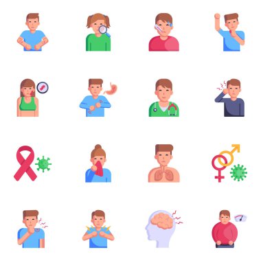 Web tasarımı için vektör simgeleri kümesi