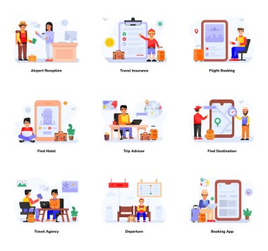 Web tasarımı için vektör simgeleri kümesi